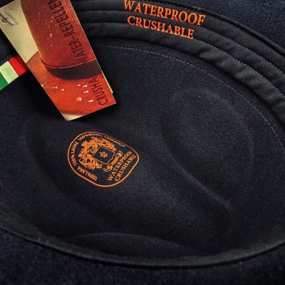 Hüte - Gårda Volterra Fedora Wool Hat (marineblau)