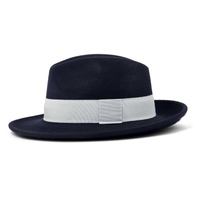 Hüte - Gårda Volterra Fedora Wool Hat (marineblau/cremeweiß)