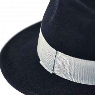 Hüte - Gårda Volterra Fedora Wool Hat (marineblau/cremeweiß)