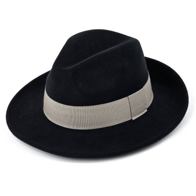 Hüte - Gårda Volterra Fedora Wool Hat (schwarz/creme)