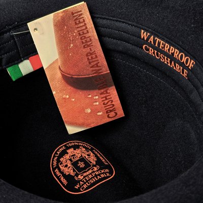 Hüte - Gårda Volterra Fedora Wool Hat (schwarz/creme)