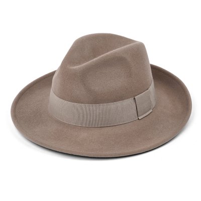 Hüte - Gårda Volterra Fedora Wool Hat (taupe)