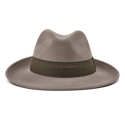 Hüte - Gårda Volterra Fedora Wool Hat (taupe/militärgrün)