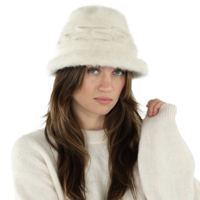 Hüte - Gårda Atri Angora Cloche (weiß)