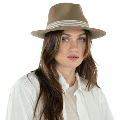 Hüte - Gårda Belluno Crushable Wool felt Fedora (beige)