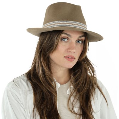 Hüte - Gårda Belluno Crushable Wool felt Fedora (beige)