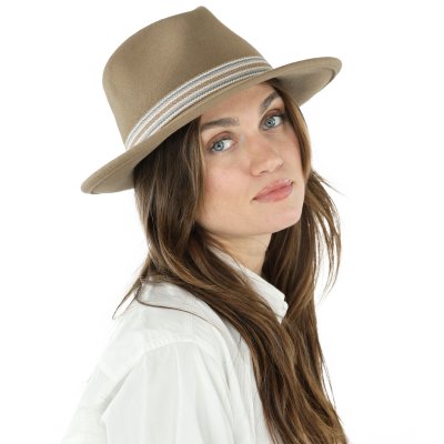 Hüte - Gårda Belluno Crushable Wool felt Fedora (beige)