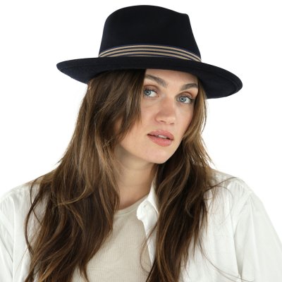 Hüte - Gårda Belluno Crushable Wool felt Fedora (blau)
