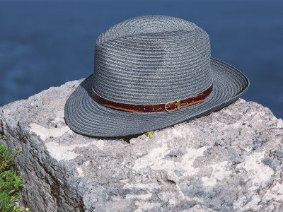 Hüte - Gårda Agrigento Fedora (blau)