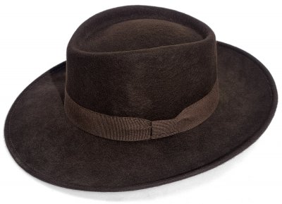 Hüte - Gårda Napoli Fedora Wool Hat (braun)