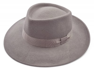 Hüte - Gårda Napoli Fedora Wool Hat (grau)