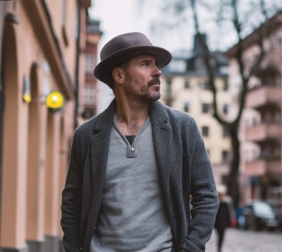 Hüte - Gårda Padua Trilby Wool Hat (grau)
