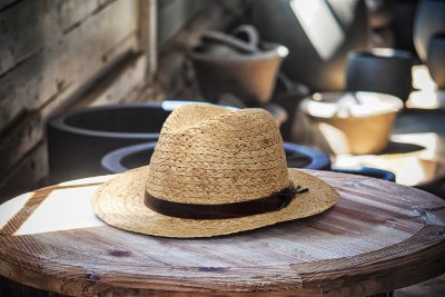 Hüte - Gårda Pampaneria Raffia Fedora (natur)