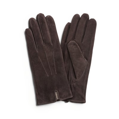 Handschuhe - HK Women's glove Vent Lambsuede, Wool blend lining (braun)