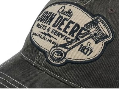 Cap - John Deere 6 Panel Chan & Mesh Dad Cap (grau/beige)