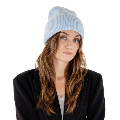 Mützen - Gårda Angora Beanie (hellblau)