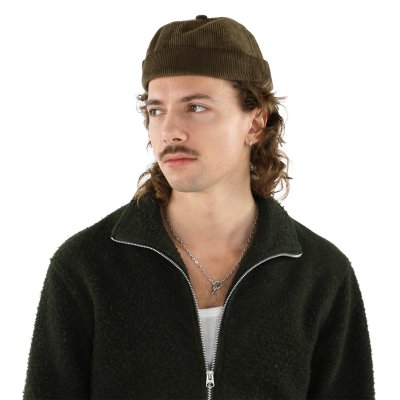 Mützen - Gårda Lymington Corduroy Docker Beanie (grün)
