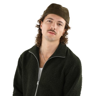 Mützen - Gårda Lymington Corduroy Docker Beanie (grün)