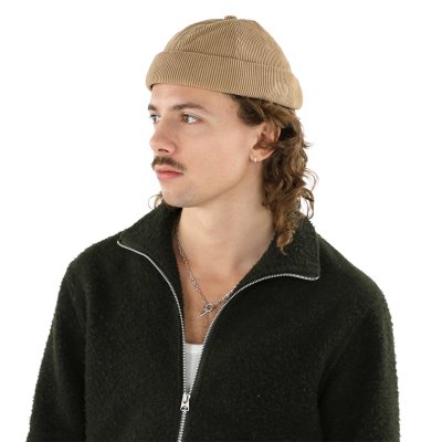 Mützen - Gårda Lymington Corduroy Docker Beanie (beige)
