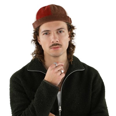 Mützen - Gårda Lockport Docker Beanie (braun/rot/creme)