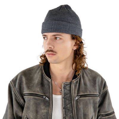 Mützen - Gårda Loxley Knitted Docker Beanie (dunkelgrau)