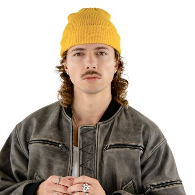 Mützen - Gårda Loxley Knitted Docker Beanie (gelb)