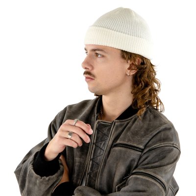 Mützen - Gårda Loxley Knitted Docker Beanie (weiß)