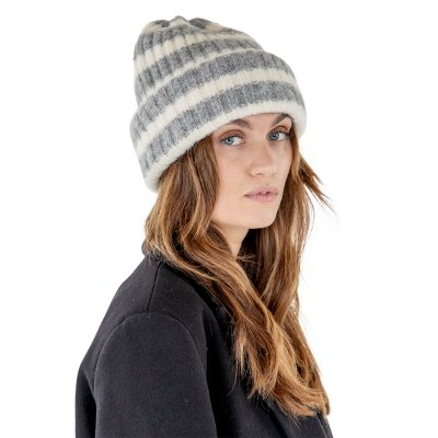Mützen - Gårda Isfjord Slouch Beanie (grau/weiß)