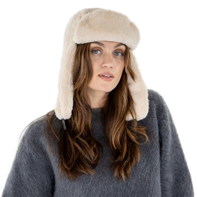 Fliegermützen - Gårda Angora Trapper Hat (creme)