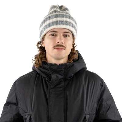 Mützen - Gårda Isfjord Slouch Beanie (grau/weiß)