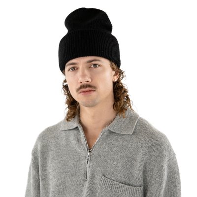 Mützen - Gårda Angora Beanie (schwarz)