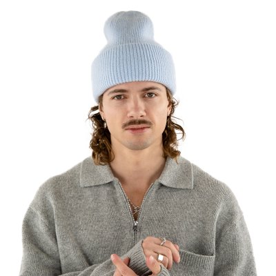 Mützen - Gårda Angora Beanie (hellblau)