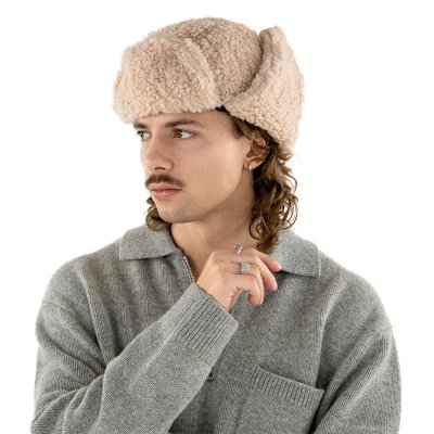 Fliegermützen - Gårda Lycksele Trapper hat (creme)
