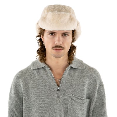 Fliegermützen - Gårda Angora Trapper Hat (creme)