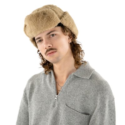 Fliegermützen - Gårda Angora Trapper Hat (hellbraun)