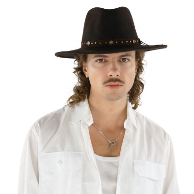 Hüte - Gårda Bowmont Crushable Wool felt Western hat (braun)