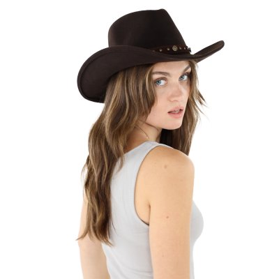 Hüte - Gårda Bowmont Crushable Wool felt Western hat (braun)