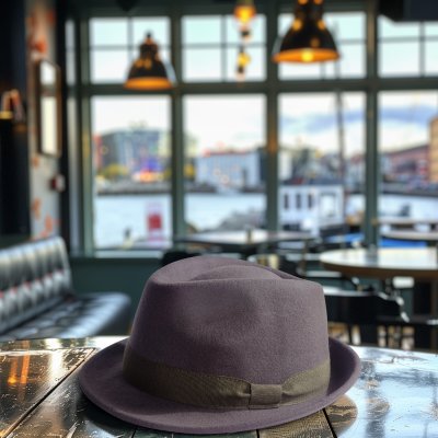 Hüte - Gårda Padua Trilby Wool Hat (grau)
