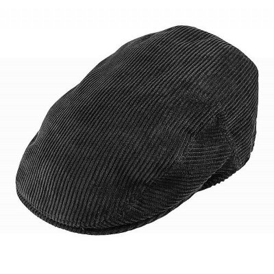 Schiebermütze / Schirmmütze - Jaxon Hats Corduroy Flat Cap (schwarz)
