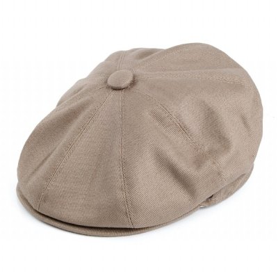 Schiebermütze / Schirmmütze - Jaxon Hats Cotton Newsboy Cap (beige)