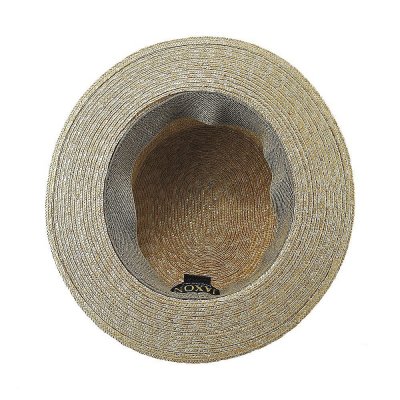 Hüte - Straw Boater Hat Striped Band (natur)