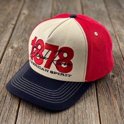 Kappe - Black River 1878 Trucker (creme/rot/marineblau)