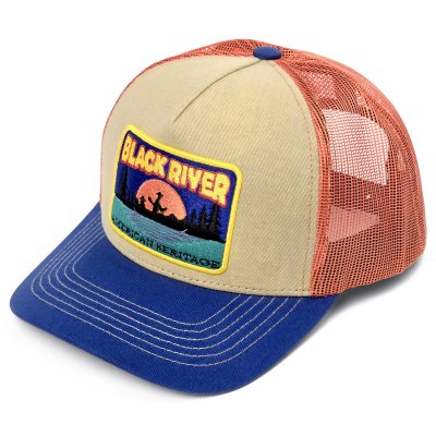 Kappe - Black River Kayak Trucker (beige/orange/blau)