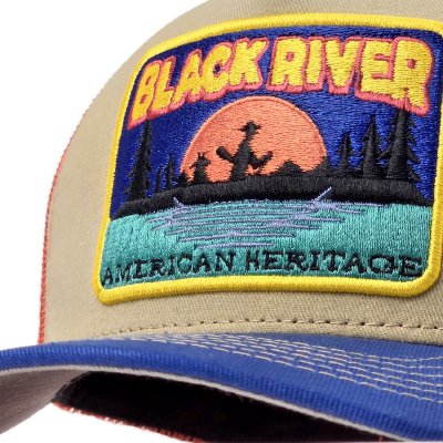 Kappe - Black River Kayak Trucker (beige/orange/blau)