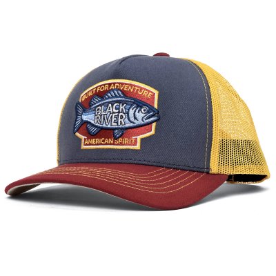 Kappe - Black River Adventure Trucker (blau/beige/rot)