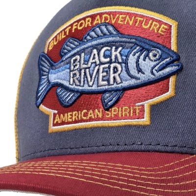 Kappe - Black River Adventure Trucker (blau/beige/rot)