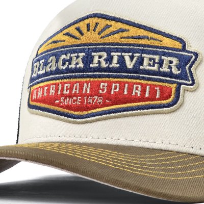 Kappe - Black River Beacon Trucker (cremeweiß/blau/grün)