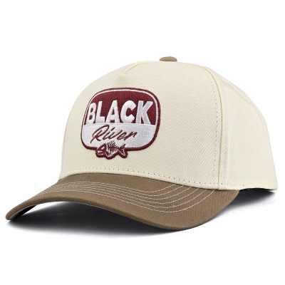 Kappe - Black River Charleston Cotton Snapback (cremefarben/khaki)