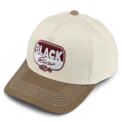 Kappe - Black River Charleston Cotton Snapback (cremefarben/khaki)