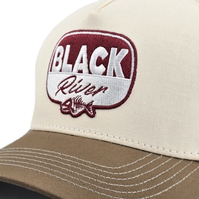 Kappe - Black River Charleston Cotton Snapback (cremefarben/khaki)